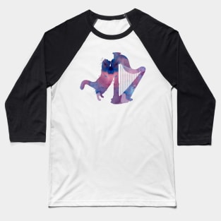 Cat and harp Baseball T-Shirt
